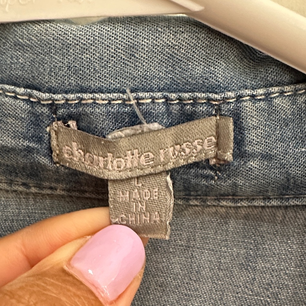 Denim Button-Up Shirt - Picture 4 of 7